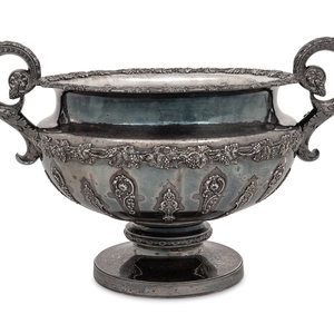 A Scottish Victorian Silver Punch Bowl