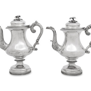 Two American Silver Coffee Pots G K  34a3a5