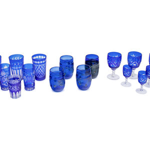 A Group of Bohemian Blue Cut-to-Clear