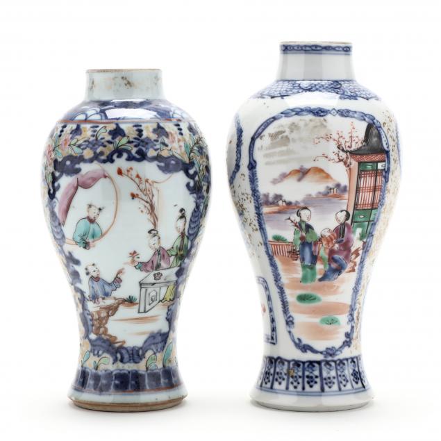 TWO CHINESE EXPORT PORCELAIN CABINET