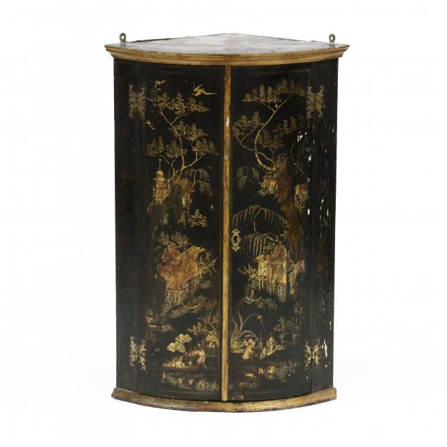 ANTIQUE ENGLISH CHINOISERIE LACQUERED