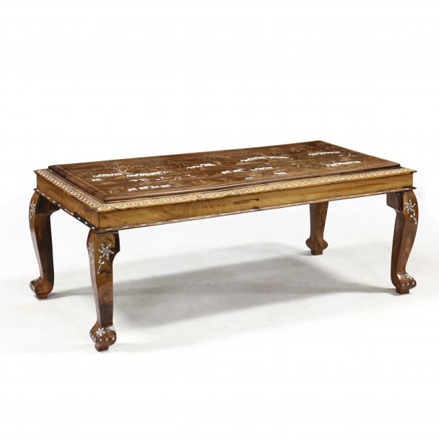 ANGLO INDIAN INLAID ROSEWOOD LOW