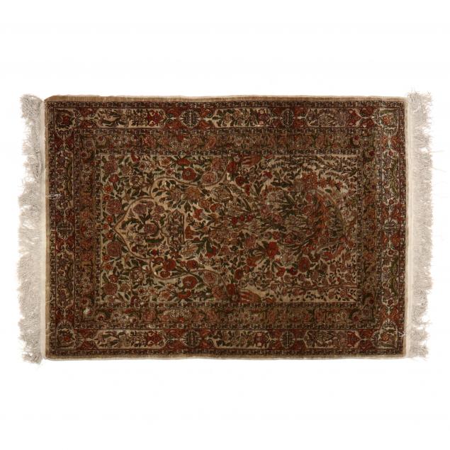 SILK PRAYER RUG Floral design with 34a43e