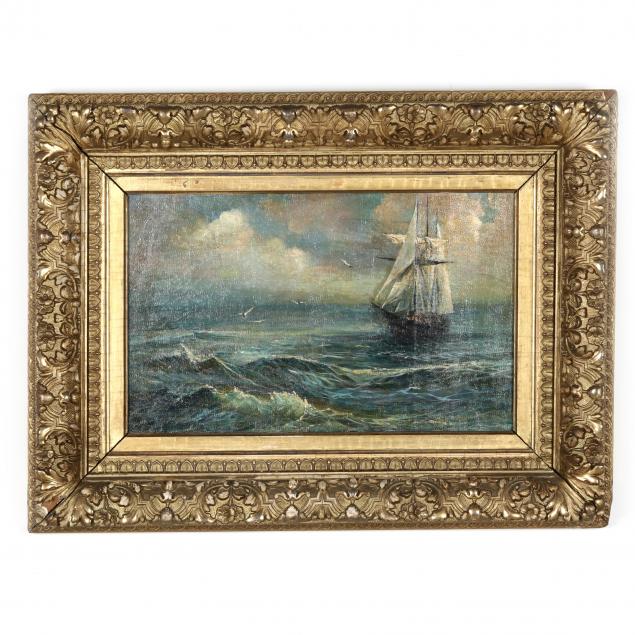 ANTIQUE MARITIME PAINTING WITH 34a447