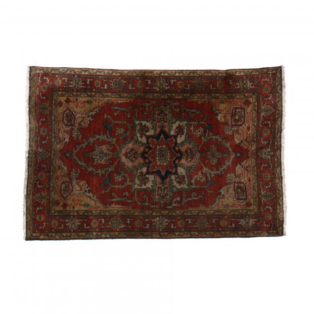 PERSIAN AREA RUG Brick red field  34a440