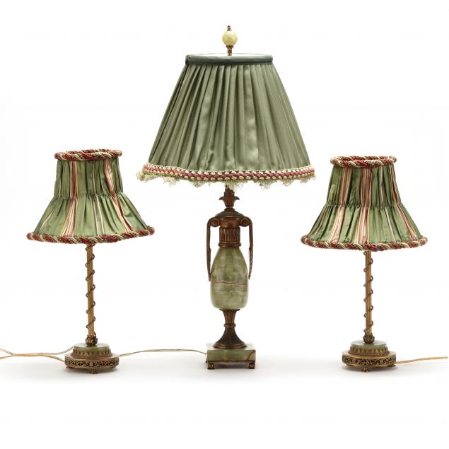 THREE NEOCLASSICAL STYLE GREEN