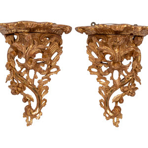 A Pair of George III Giltwood Wall 347d9a