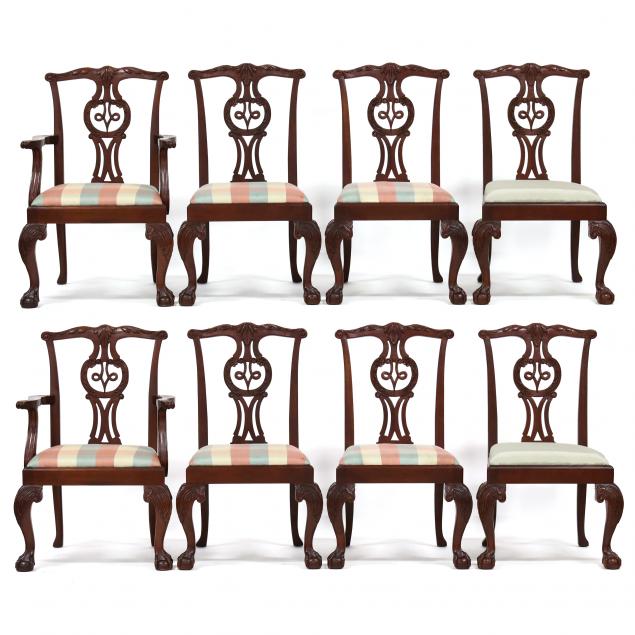 BAKER, SET OF EIGHT CHIPPENDALE