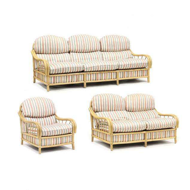 RATTAN SOFA, SETTEE AND CLUB CHAIR