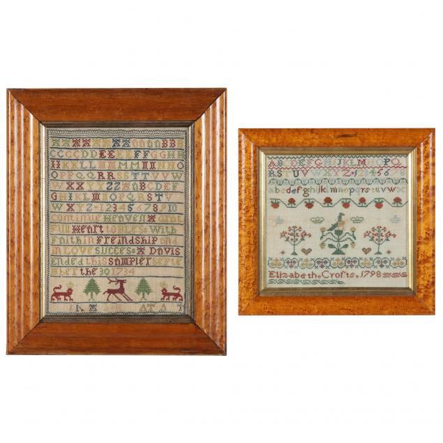 TWO 18TH CENTURY NEEDLEWORK SAMPLERS  347e9e