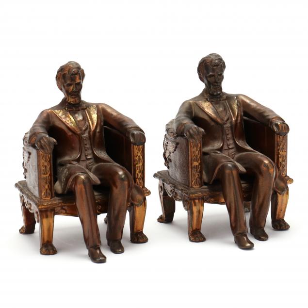 PAIR OF VINTAGE LINCOLN BOOKENDS 347f83