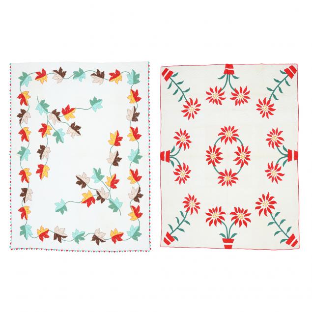 TWO APPLIQUE QUILTS - TO RETURN