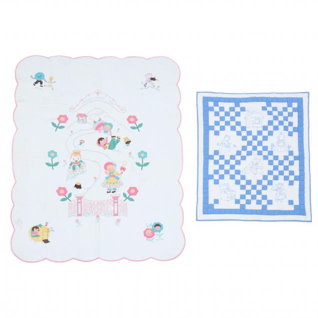 TWO CHILDREN'S THEMED QUILTS The