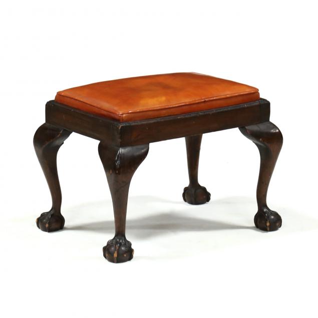 CHIPPENDALE STYLE MAHOGANY FOOTSTOOL