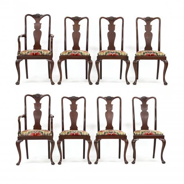 SET OF EIGHT ANTIQUE QUEEN ANNE