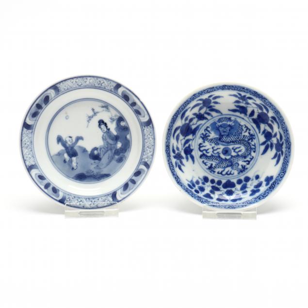 TWO CHINESE BLUE AND WHITE PORCELAIN 3480b8