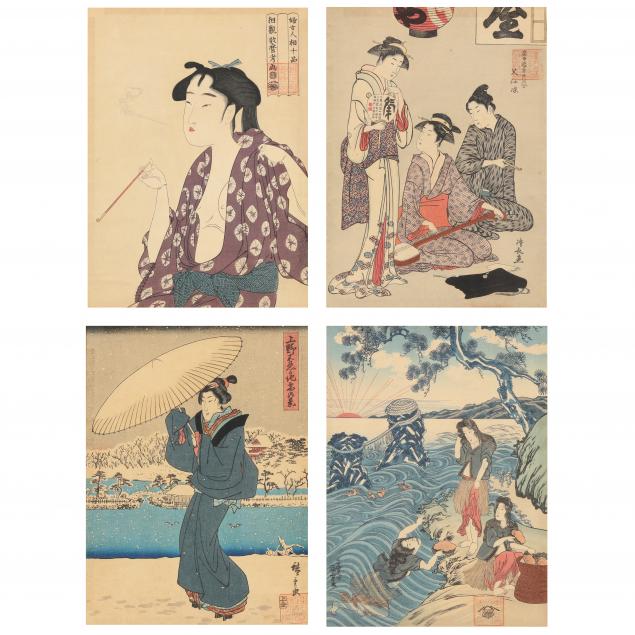 A GROUP OF LATER JAPANESE WOODBLOCK 3480f8