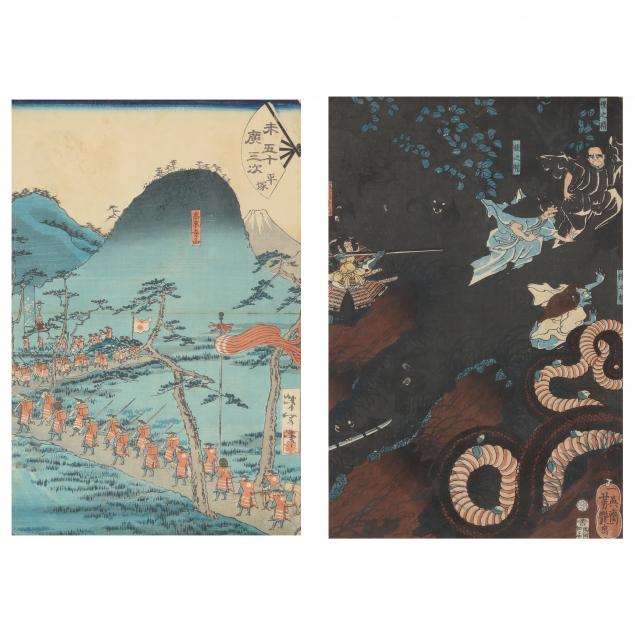 TWO JAPANESE WOODBLOCK PRINTS  3480fe