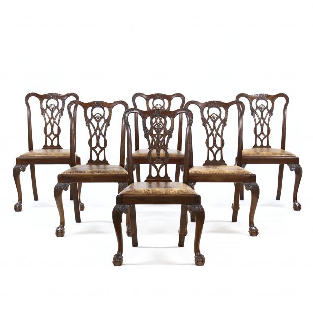 SET OF SIX ANTIQUE IRISH CHIPPENDALE