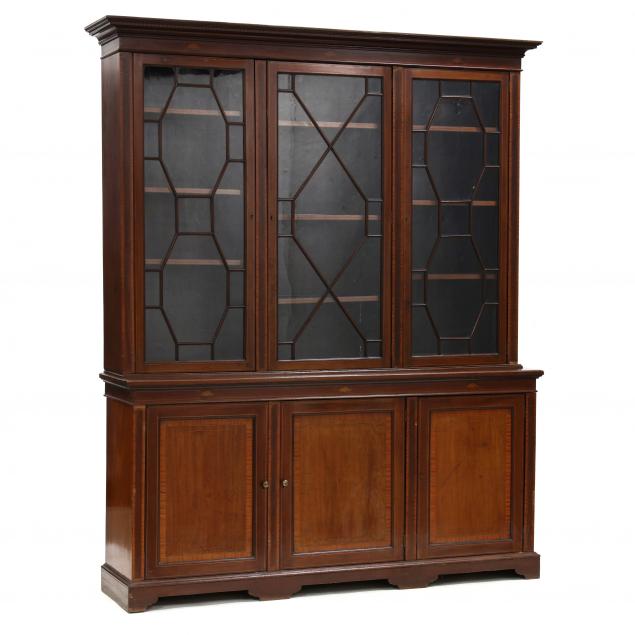 EDWARDIAN INLAID MAHOGANY BREAKFRONT 348119