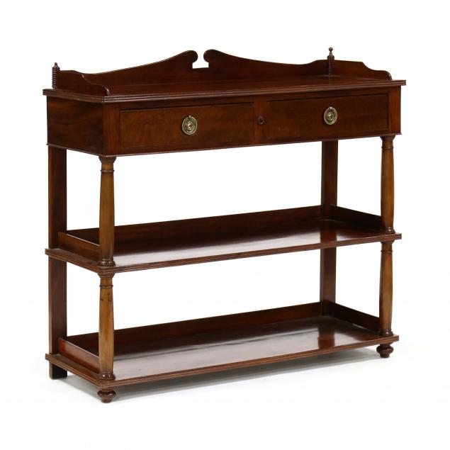 EDWARDIAN MAHOGANY THREE TIERED