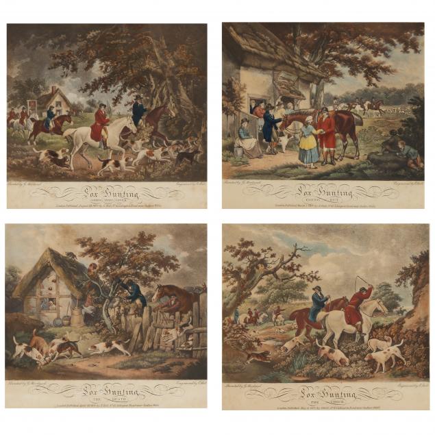 FOUR FOX HUNTING PRINTS AFTER GEORGE 348160