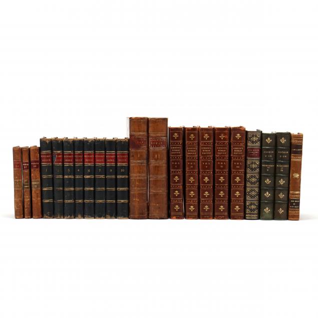 TWENTY TWO ATTRACTIVE ANTIQUE LEATHERBOUND 348179