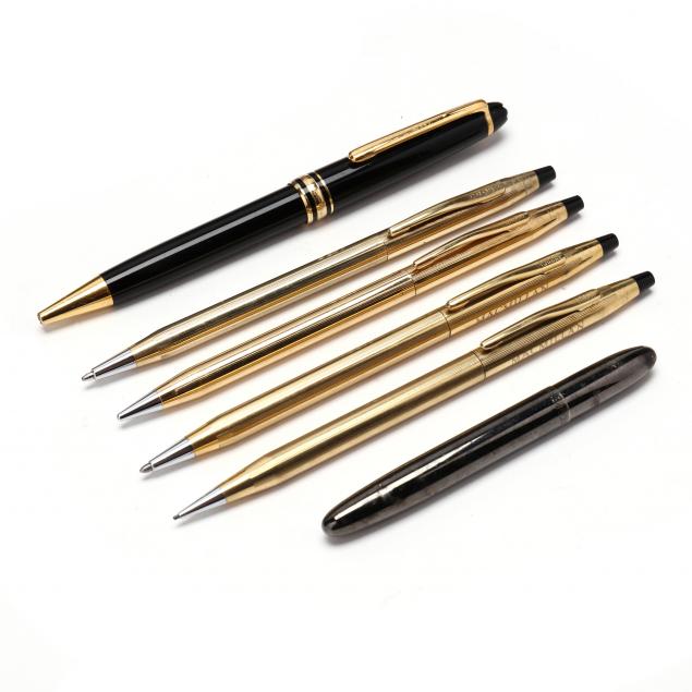 A GROUPING SIX WRITING INSTRUMENTS,