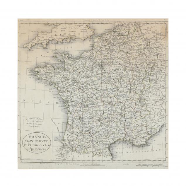 MAP FRANCE COMPARATIVE EN PROVINCES 34817c