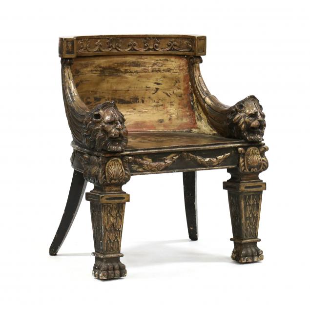 NAPOLEONIC STYLE CARVED AND GILT