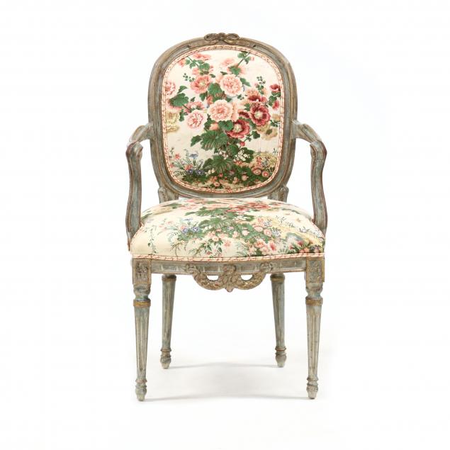LOUIS XVI STYLE CARVED AND PAINTED 3481b5