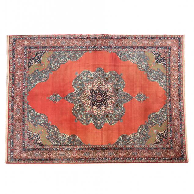 PERSIAN RUG Salmon field with large