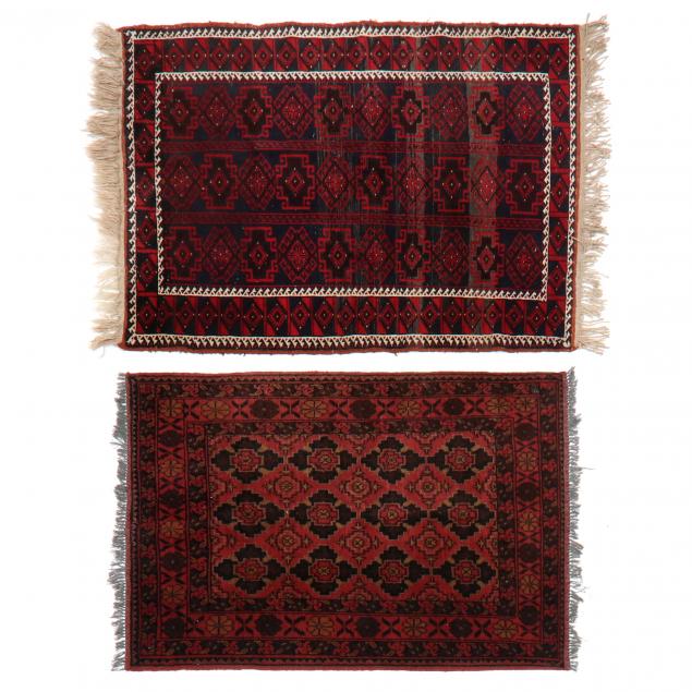 TWO BALUCH AREA RUGS The first