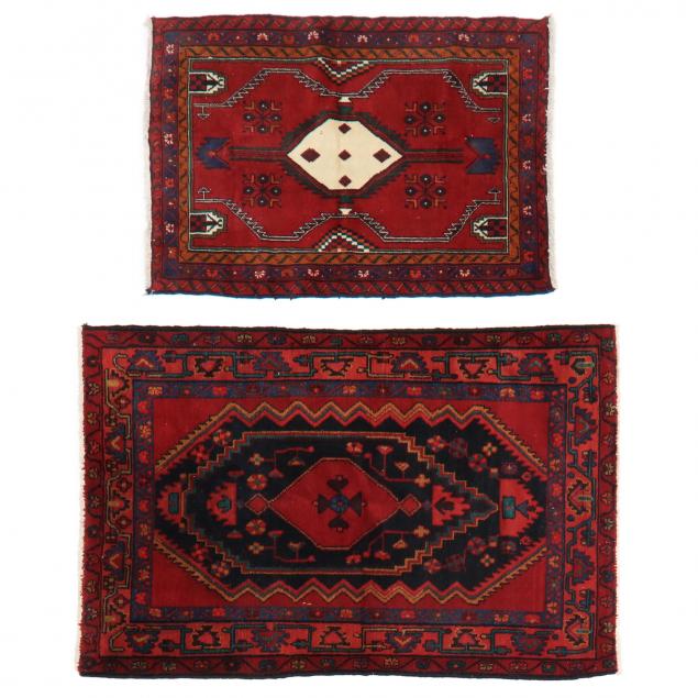 TWO PERSIAN RUGS The first a Hamadan 3481d8