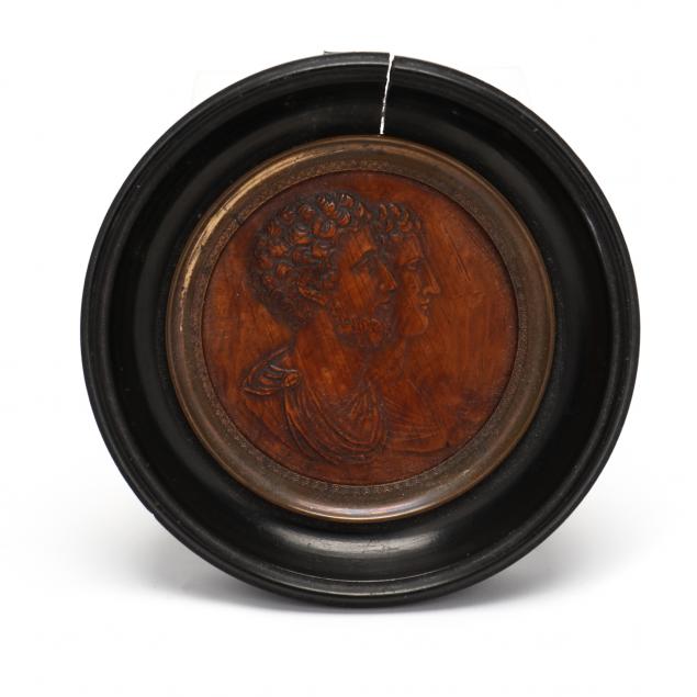 NEO-CLASSICAL WOODEN MEDALLION