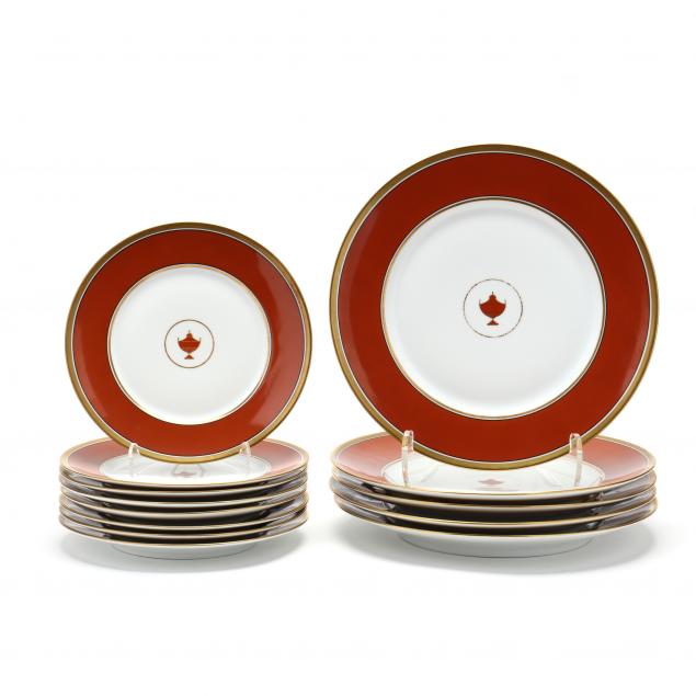 RICHARD GINORI IMPERO RED CHINA PLATES