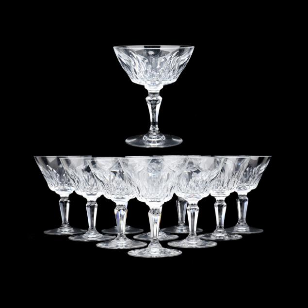 BACCARAT SET OF ELEVEN COUPES 348215