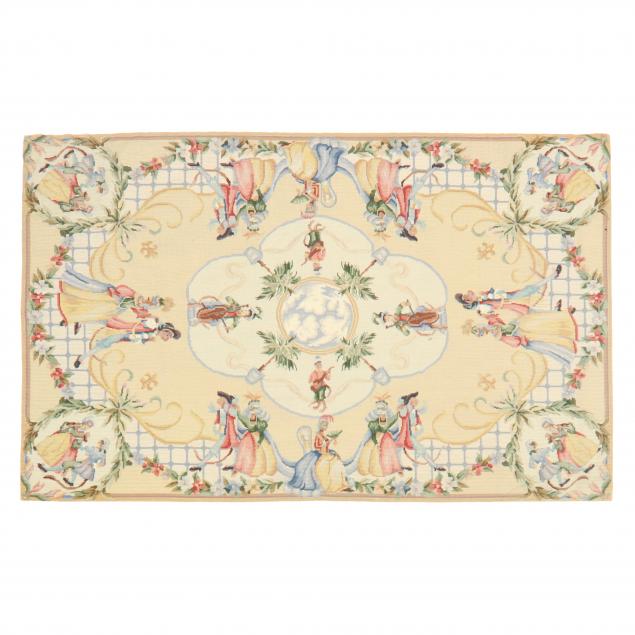 CONTEMPORARY NEEDLEPOINT TAPESTRY Beige