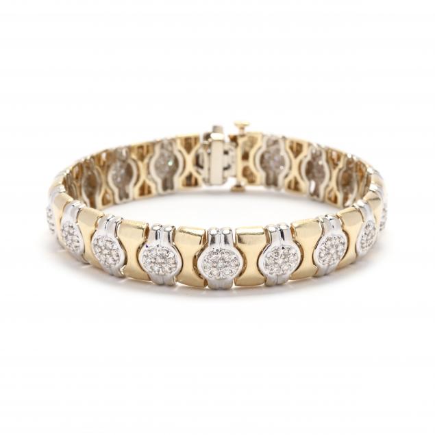 BI-COLOR GOLD AND DIAMOND BRACELET Bracelet