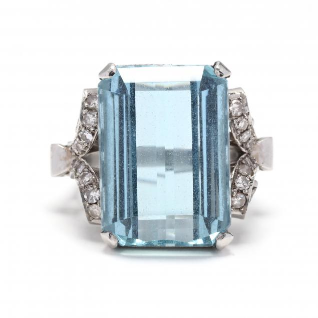 PLATINUM AQUAMARINE AND DIAMOND 348295