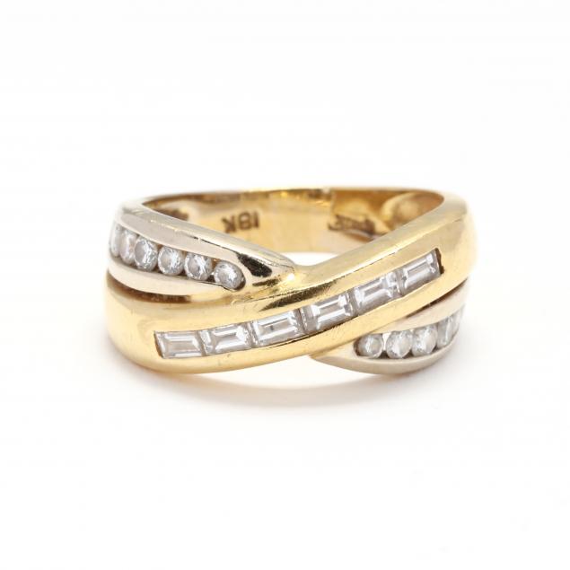 BI COLOR GOLD AND DIAMOND RING  3482a2