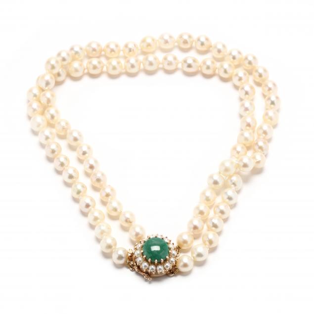 PEARL CHOKER NECKLACE WITH GOLD 3482b9