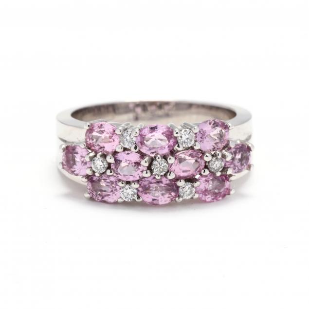 WHITE GOLD PINK SAPPHIRE AND 3482d3