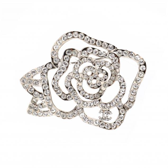 CRYSTAL CAMELLIA BROOCH, CHANEL