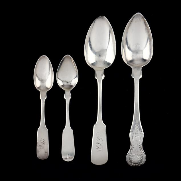 FOUR SOUTH CAROLINA COIN SILVER SPOONS