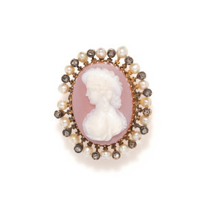 FRENCH VICTORIAN HARDSTONE CAMEO  348378