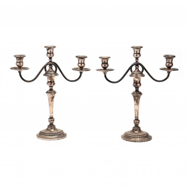 PAIR OF STERLING SILVER CANDELABRA 34839d