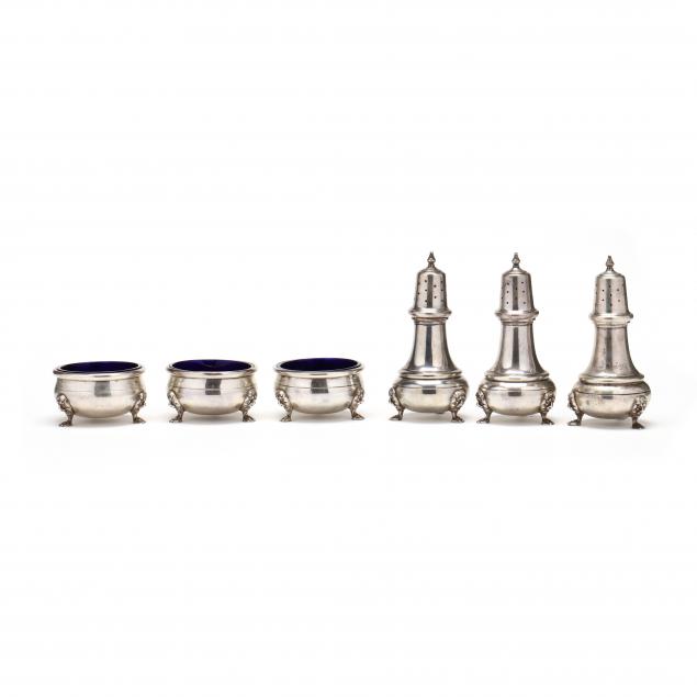 A SIX PIECE SET OF STERLING SILVER
