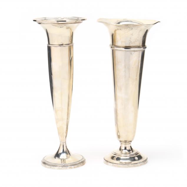 TWO AMERICAN STERLING SILVER TALL