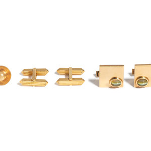 CARTIER, COLLECTION OF YELLOW GOLD CUFFLINKS
Consisting